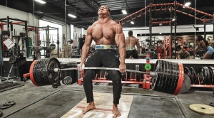 Fitness Influencer Larry Wheels Deadlifting In Dubai